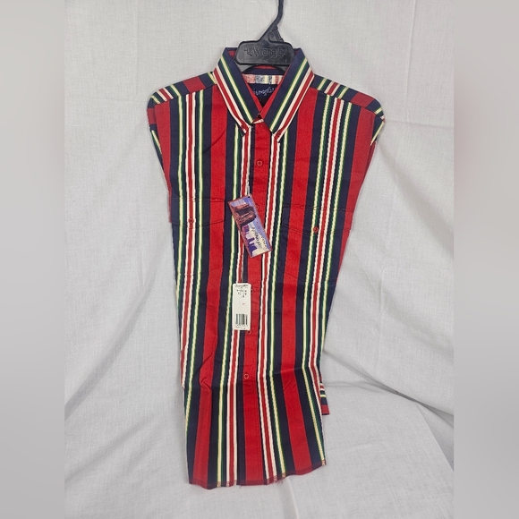 VINTAGE WRANGLER  BRUSHPOPPER RIDGERIDER SIZE LARGE Buttondown - Picture 2 of 15